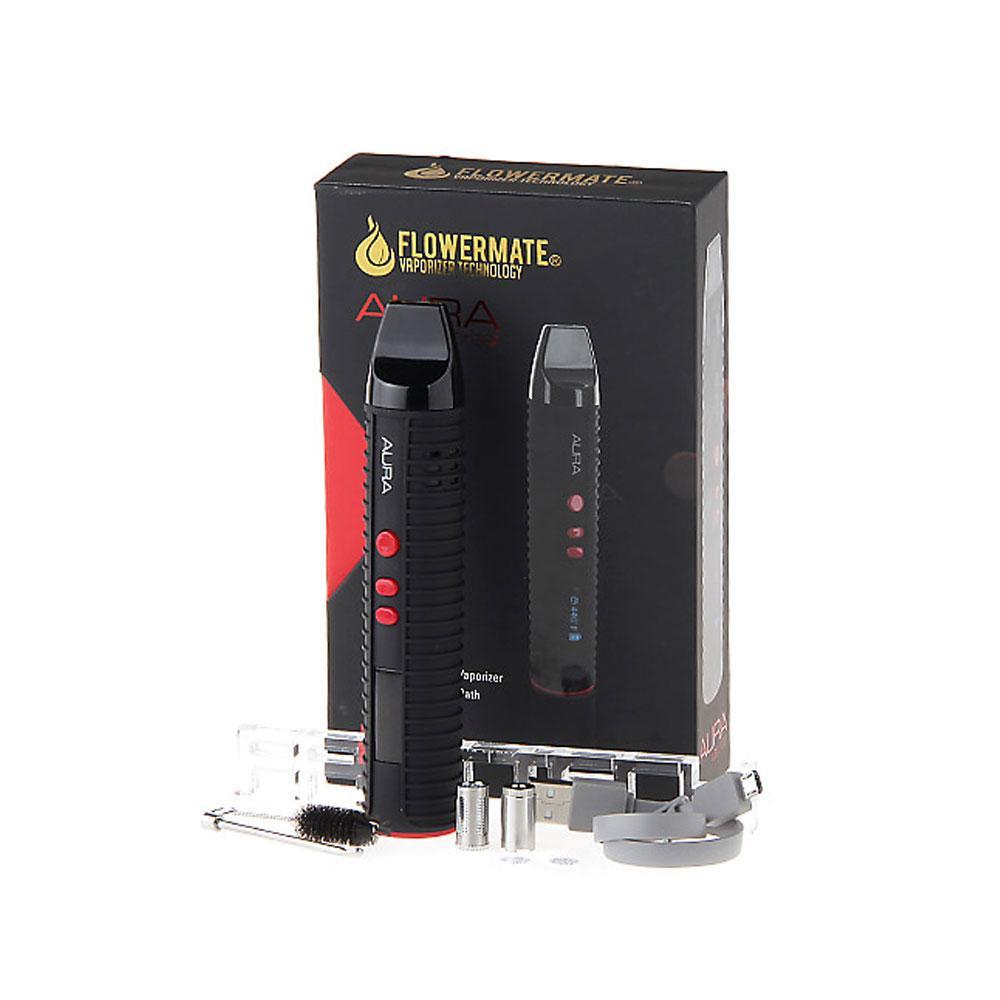 บุหรี่ไฟฟ้า Flowermate - Aura Dry Herb Vaporizer บุหรี่ไฟฟ้าสำหรับใบยาสูบ ตัวเครื่องมีขนาดเล็ก กระทัดรัด ออกแบบมาให้ใช้สำหรับใบยาสูบทั้งชนิดแห้ง